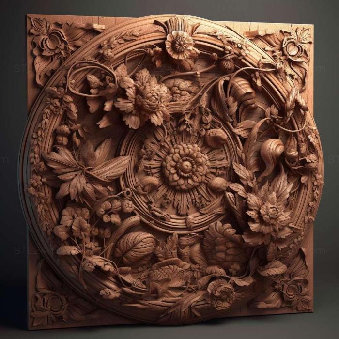 Patterns and decorations (stl iw 1, PATTERN_1493) 3D models for cnc